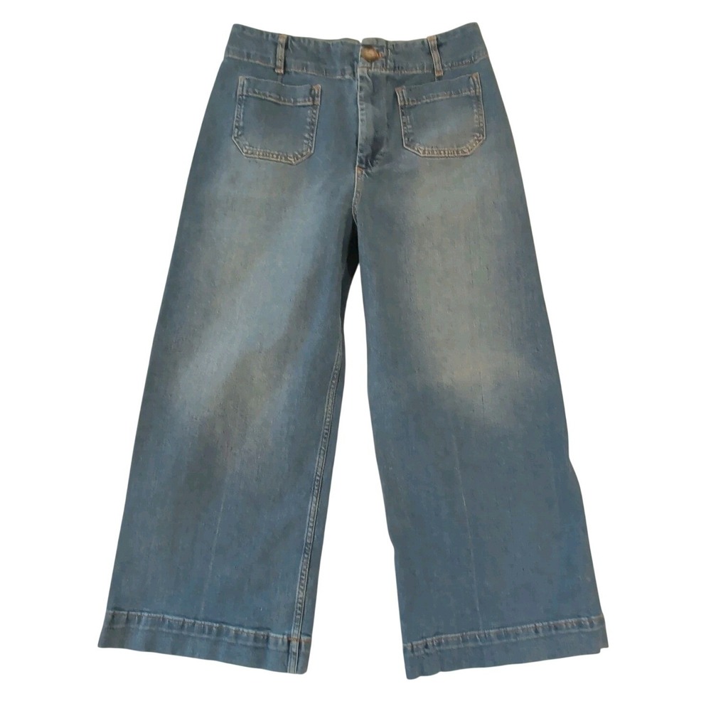 Anthropologie Pilcro The Skipper High-Rise Cropped Wide-Leg Jean Sz 31 (31x24.5)